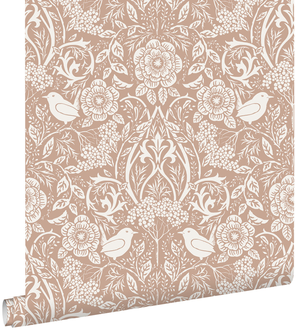 Vintage Flowers - Vintage Birds botanical wallpaper Esta    