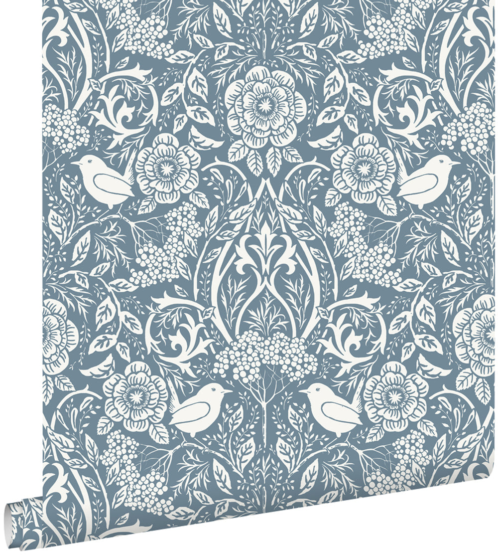 Vintage Flowers - Vintage Birds botanical wallpaper Esta    