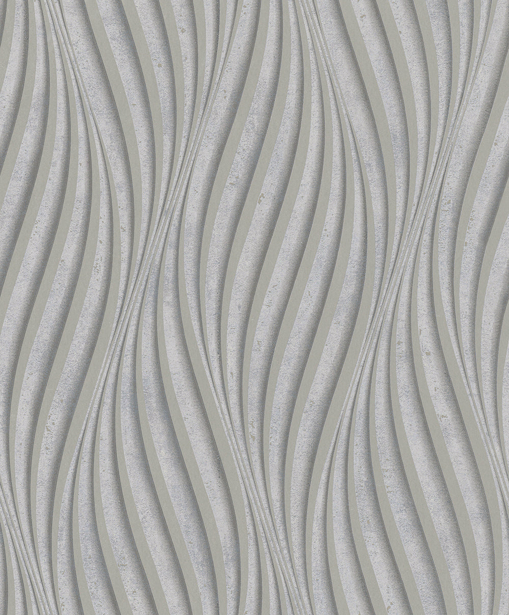 City Glow - Tranquil Tides geometric wallpaper Marburg Roll Grey  34261