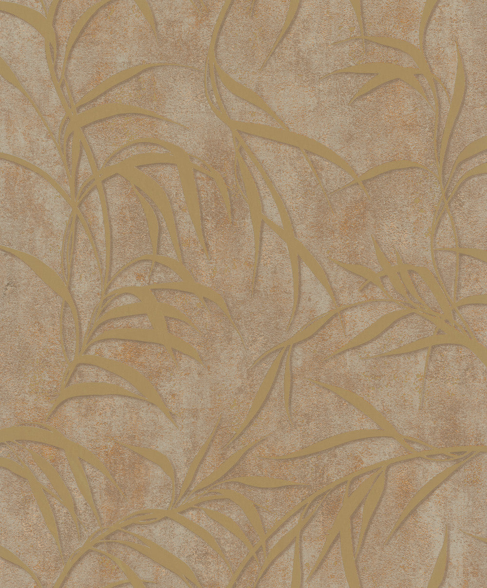 City Glow - Ethereal Foliage botanical wallpaper Marburg Roll Brown  34288