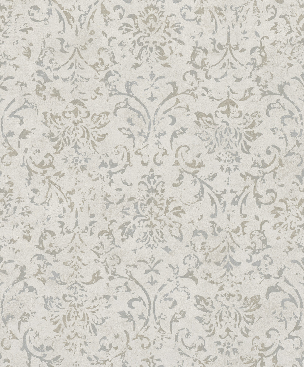 City Glow - Ornate Florals damask wallpaper Marburg Roll Cream  34291