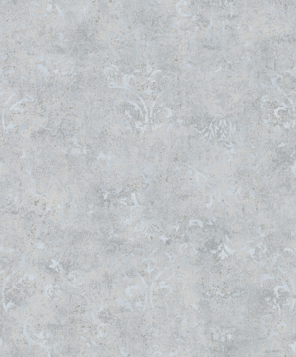 City Glow - Ornate Florals damask wallpaper Marburg Roll Silver  34294