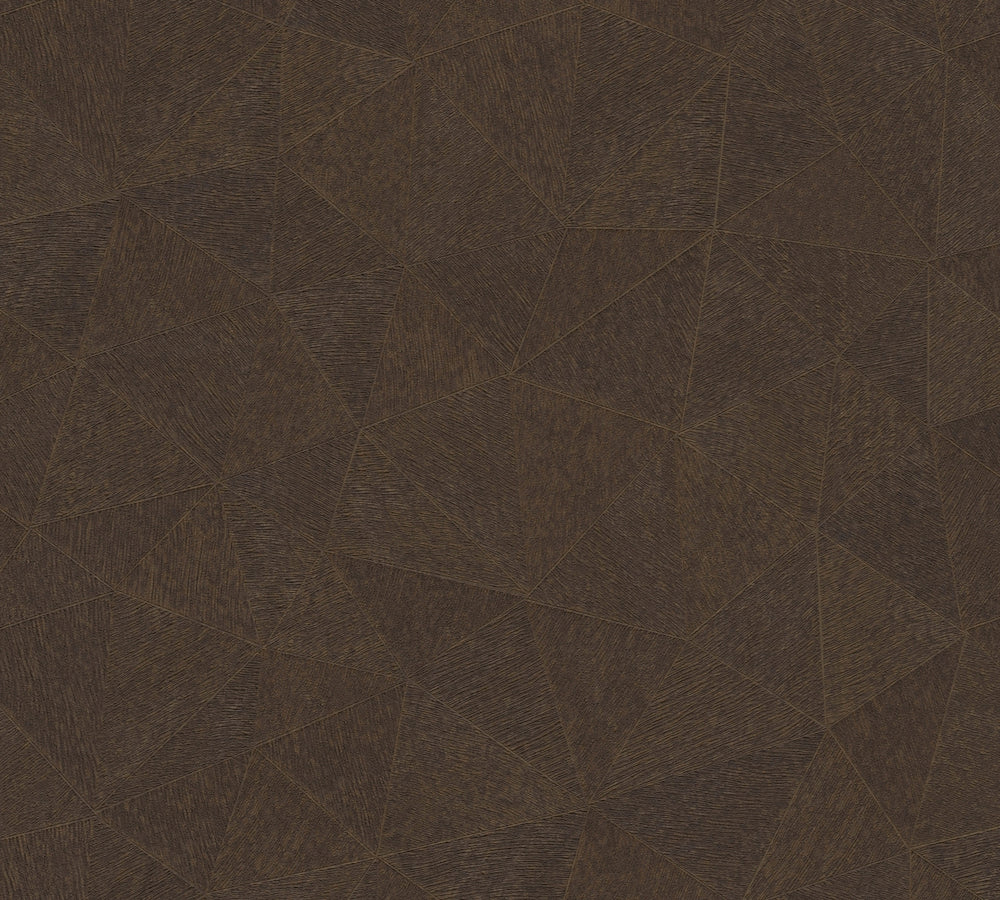 Metropolitan Stories 3 - Hexagon geometric wallpaper AS Creation Roll Brown  391294