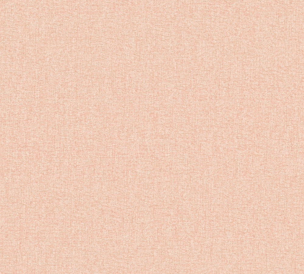 Famous Garden - Famous Linen Plain plain wallpaper AS Creation Roll Salmon  393533