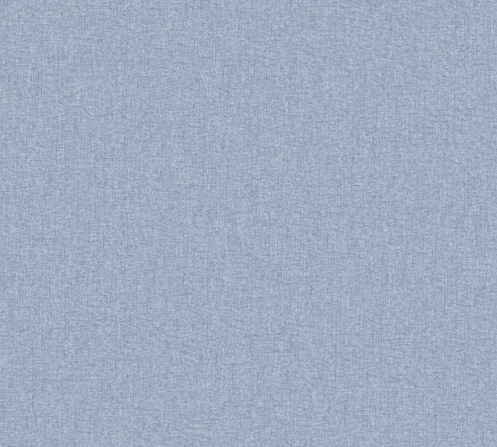 Famous Garden - Famous Linen Plain plain wallpaper AS Creation Roll Blue  393534