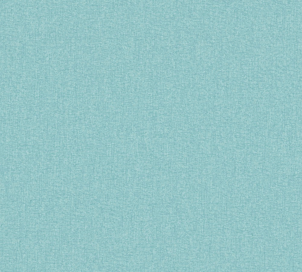 Famous Garden - Famous Linen Plain plain wallpaper AS Creation Roll Aqua  393535