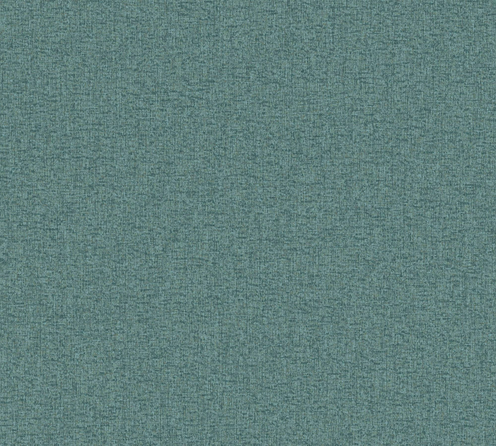 Famous Garden - Famous Linen Plain plain wallpaper AS Creation Roll Dark Green  393542