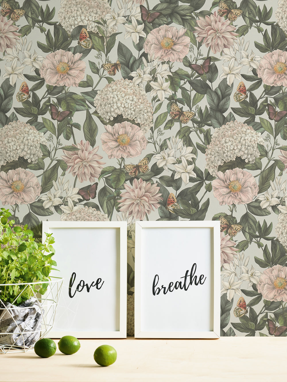 Drawn Into Nature - Flower Poetry botanical wallpaper AS Creation    