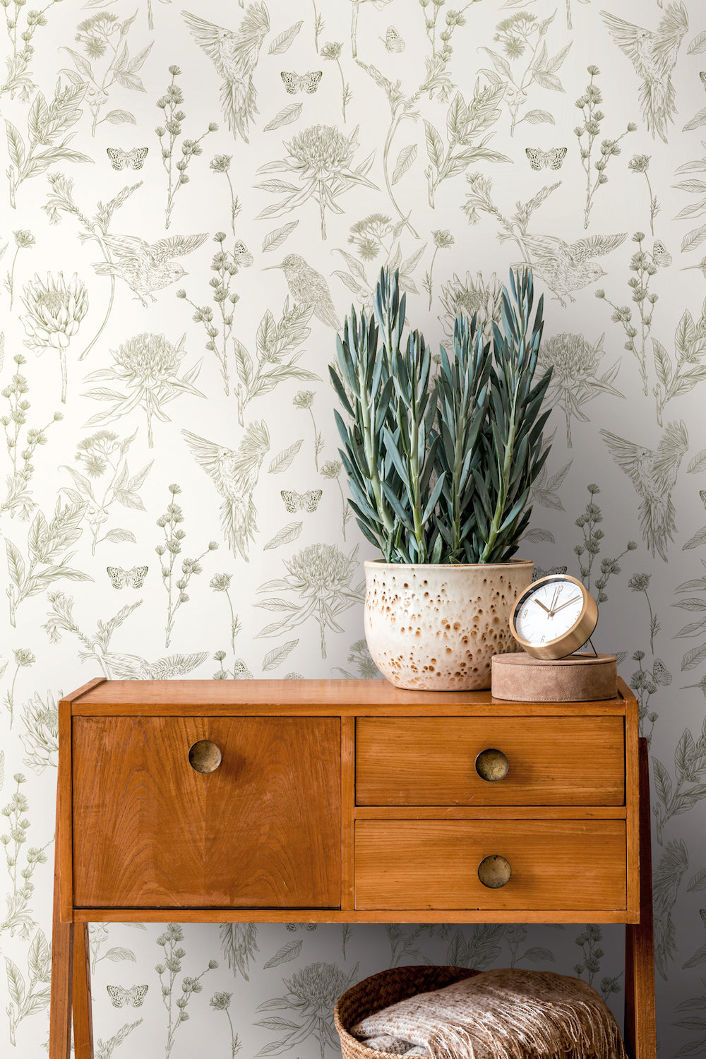 Drawn Into Nature - Birds of Nature botanical wallpaper AS Creation    