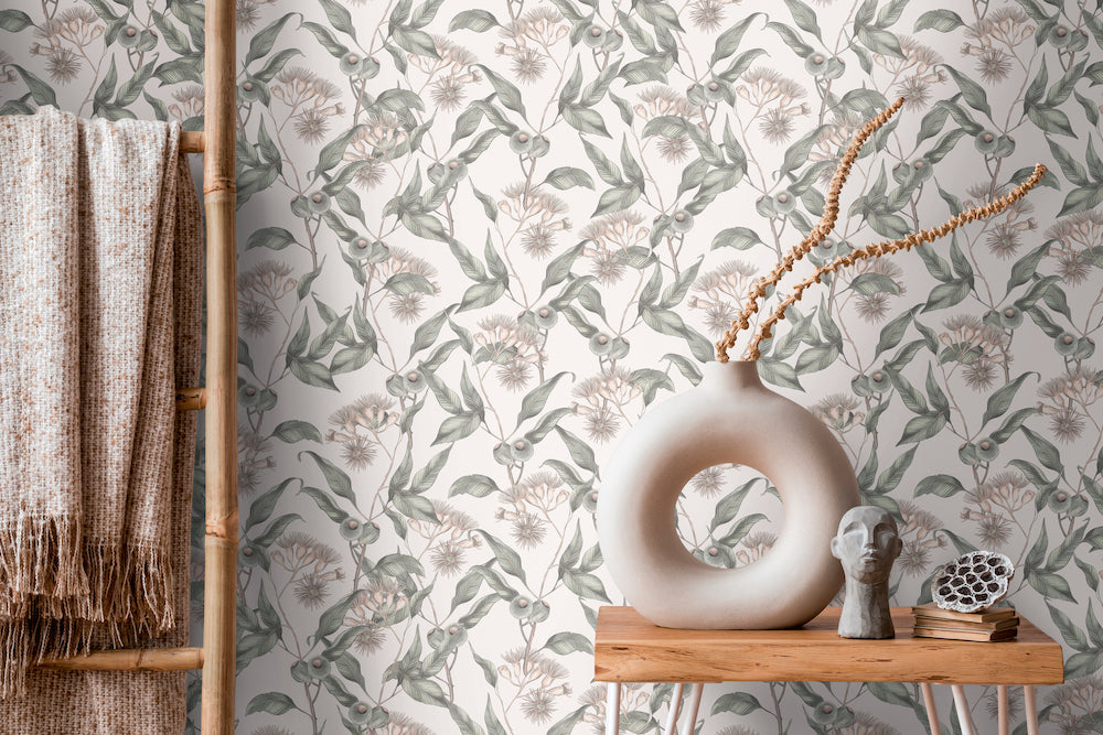 Drawn Into Nature - Leaves & Flowers botanical wallpaper AS Creation    