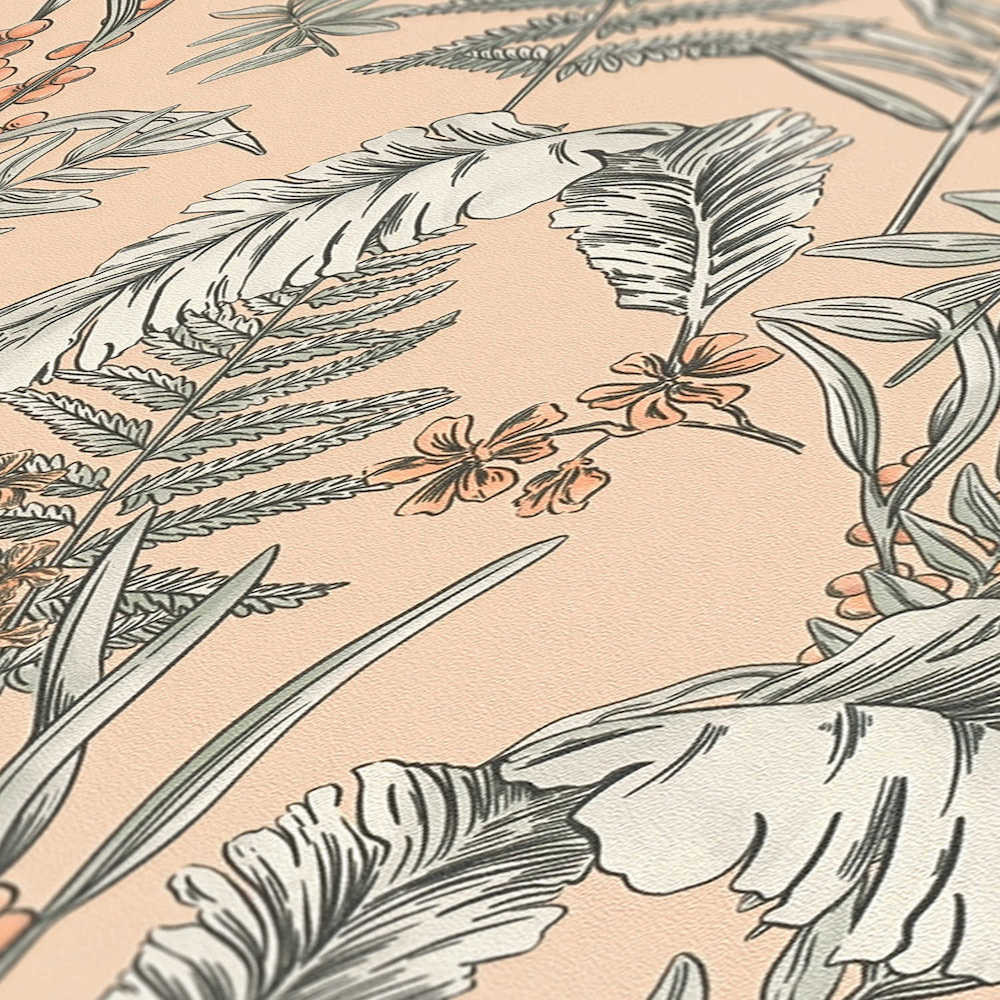 Drawn Into Nature - Meadow Dreams botanical wallpaper AS Creation    