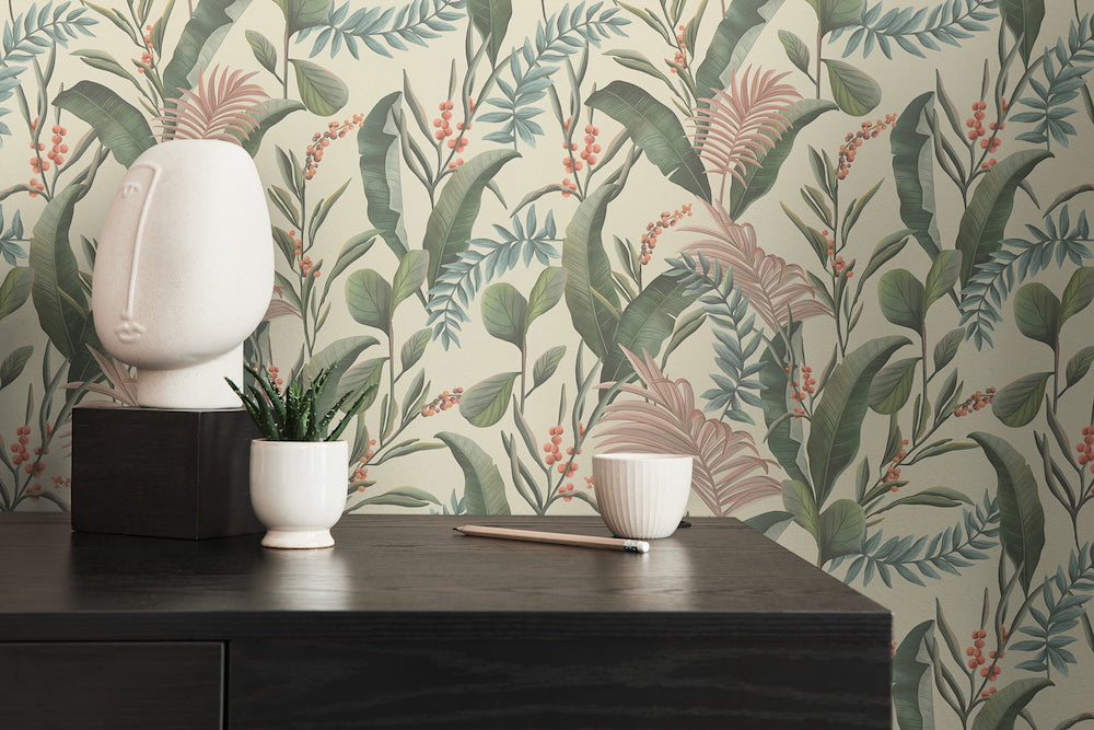 Drawn Into Nature - Jungle botanical wallpaper AS Creation    