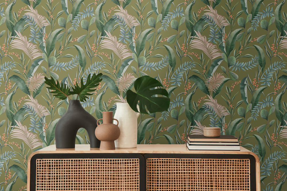 Drawn Into Nature - Jungle botanical wallpaper AS Creation    