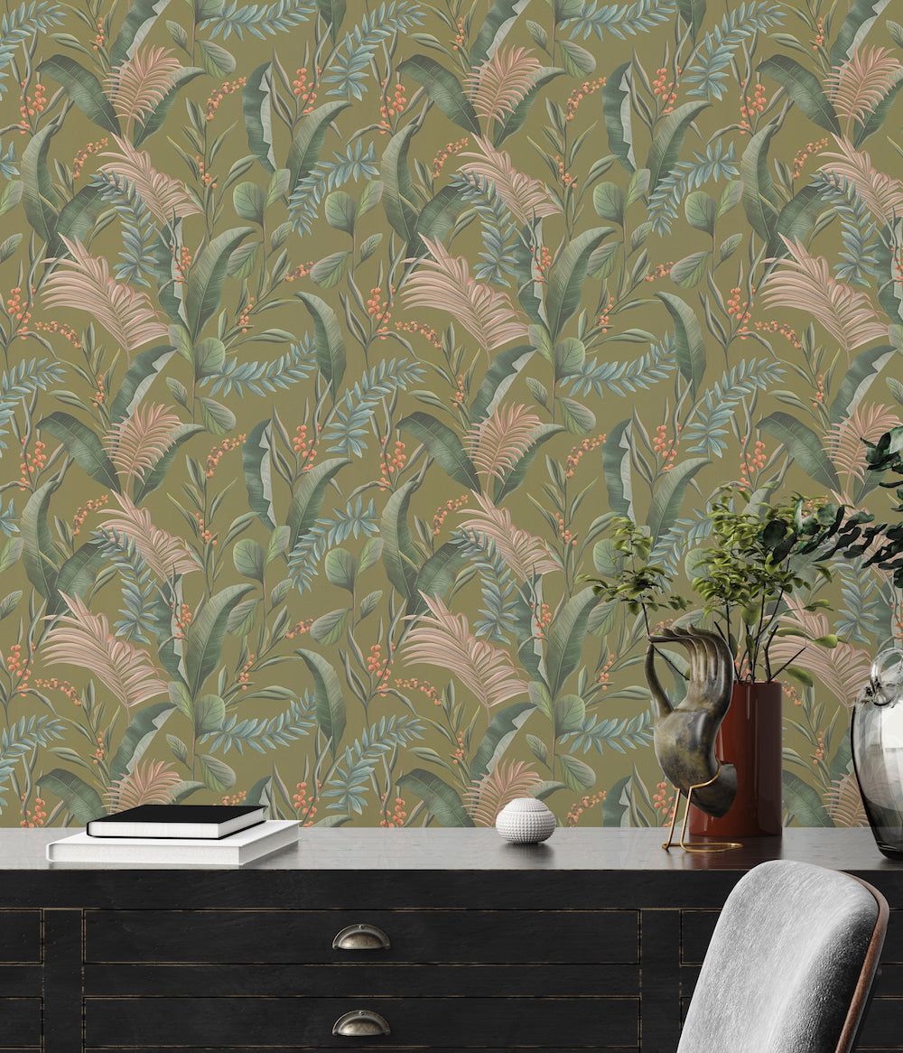 Drawn Into Nature - Jungle botanical wallpaper AS Creation    