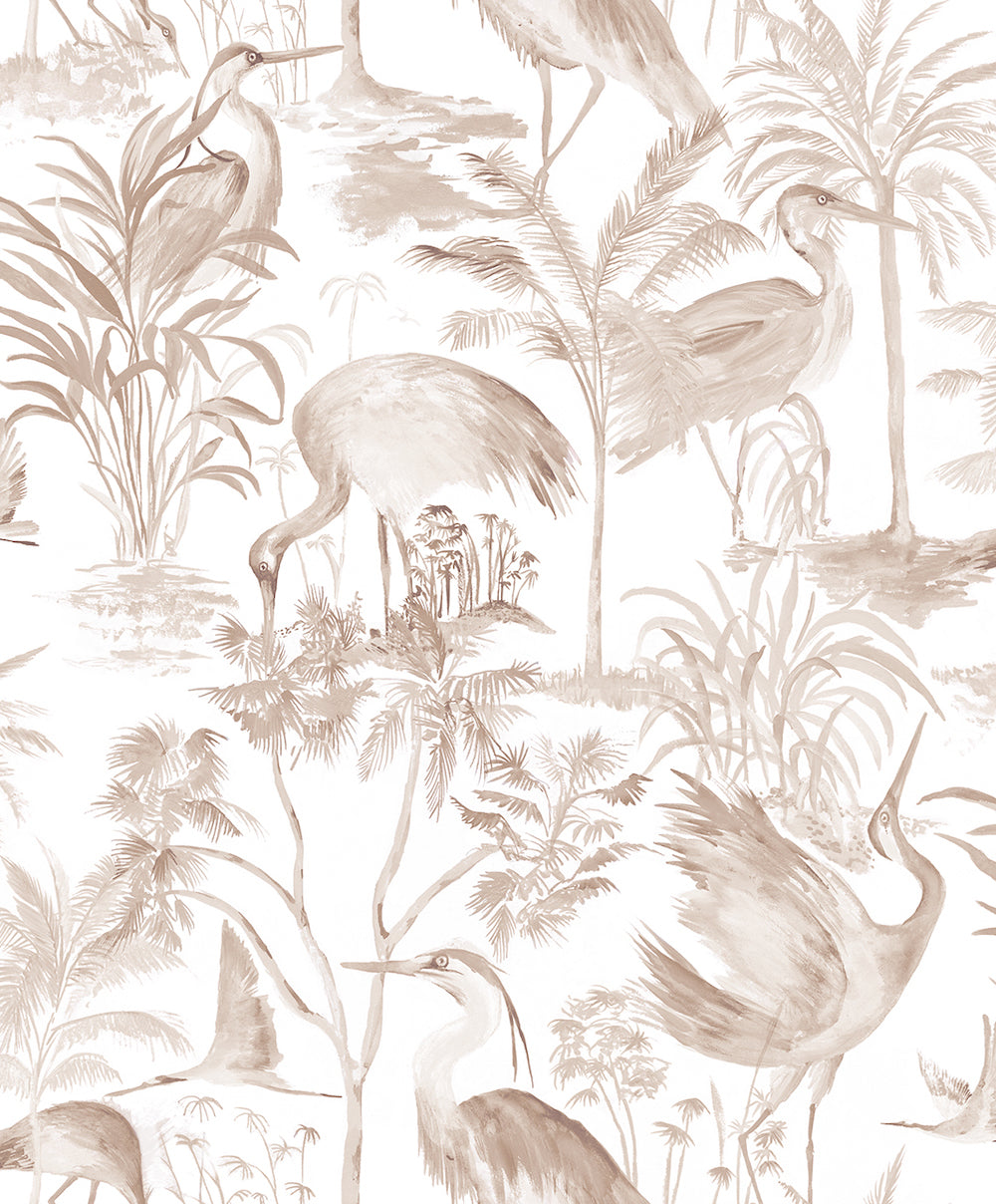 Spirit of Jungle - Avian Paradise botanical wallpaper Marburg Roll Beige  47403