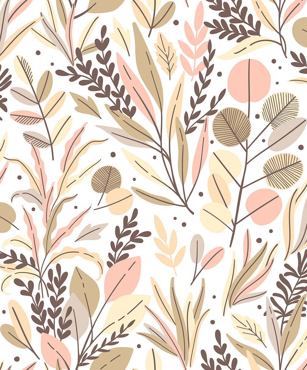 Spirit of Jungle - Botanical Burst botanical wallpaper Marburg Roll Beige  47409