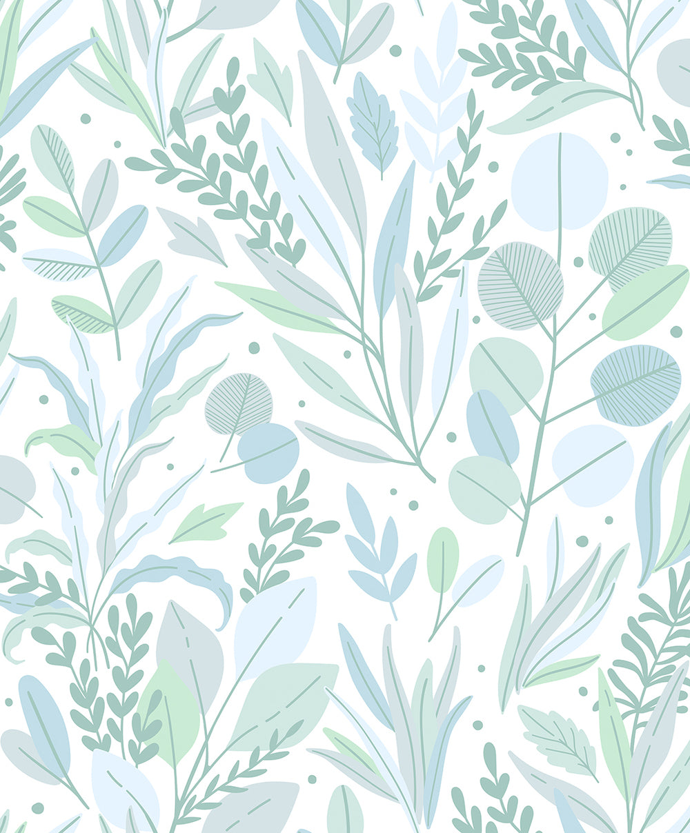 Spirit of Jungle - Botanical Burst botanical wallpaper Marburg Roll Green  47410