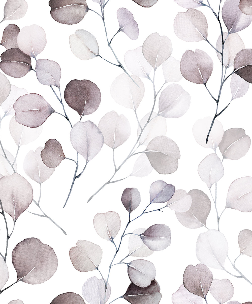 Spirit of Jungle - Eucalyptus Leaves botanical wallpaper Marburg Roll Purple  47421