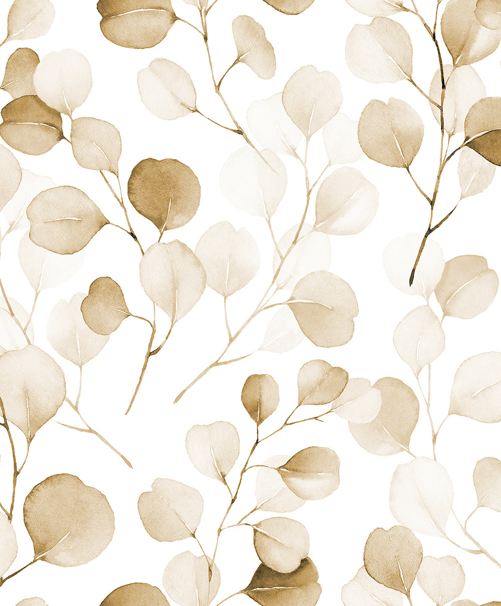 Spirit of Jungle - Eucalyptus Leaves botanical wallpaper Marburg Roll Gold  47422