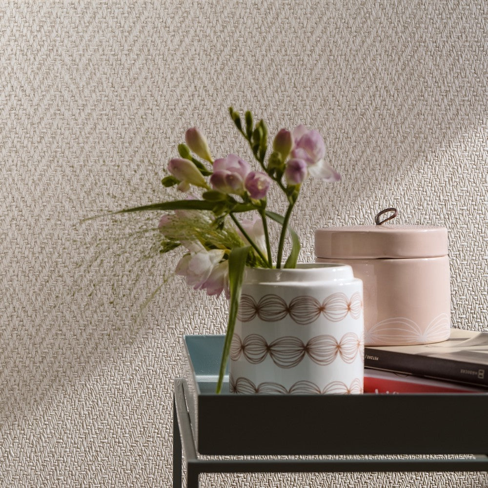 Loft Superior - Woven Herringbone bold wallpaper Marburg