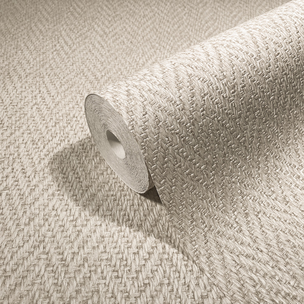 Loft Superior - Woven Herringbone bold wallpaper Marburg    