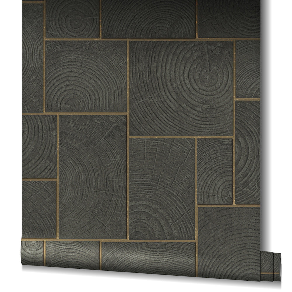 Natural Opulence -  Wood Tiles industrial wallpaper Marburg    