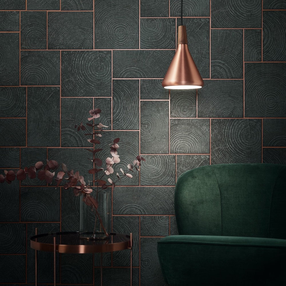 Natural Opulence -  Wood Tiles industrial wallpaper Marburg    