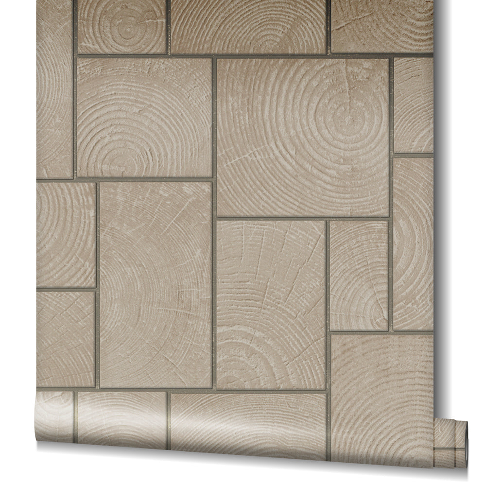 Natural Opulence -  Wood Tiles industrial wallpaper Marburg    