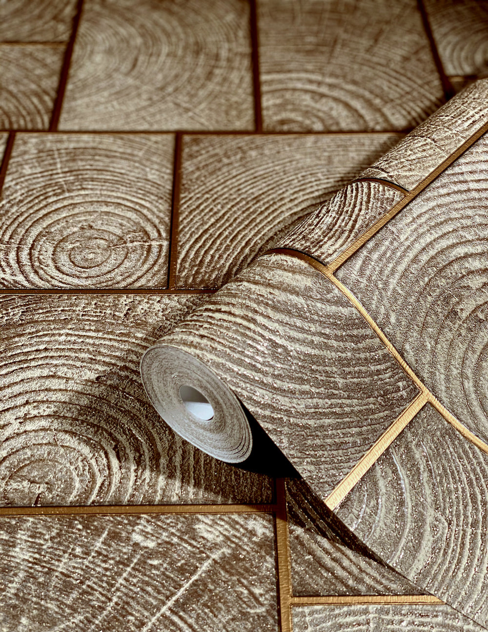 Natural Opulence -  Wood Tiles industrial wallpaper Marburg    