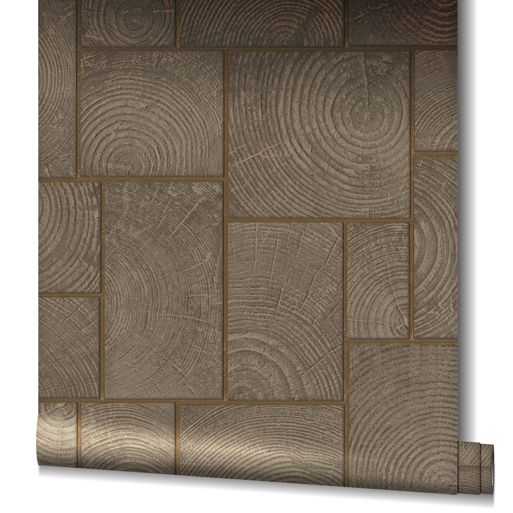 Natural Opulence -  Wood Tiles industrial wallpaper Marburg    