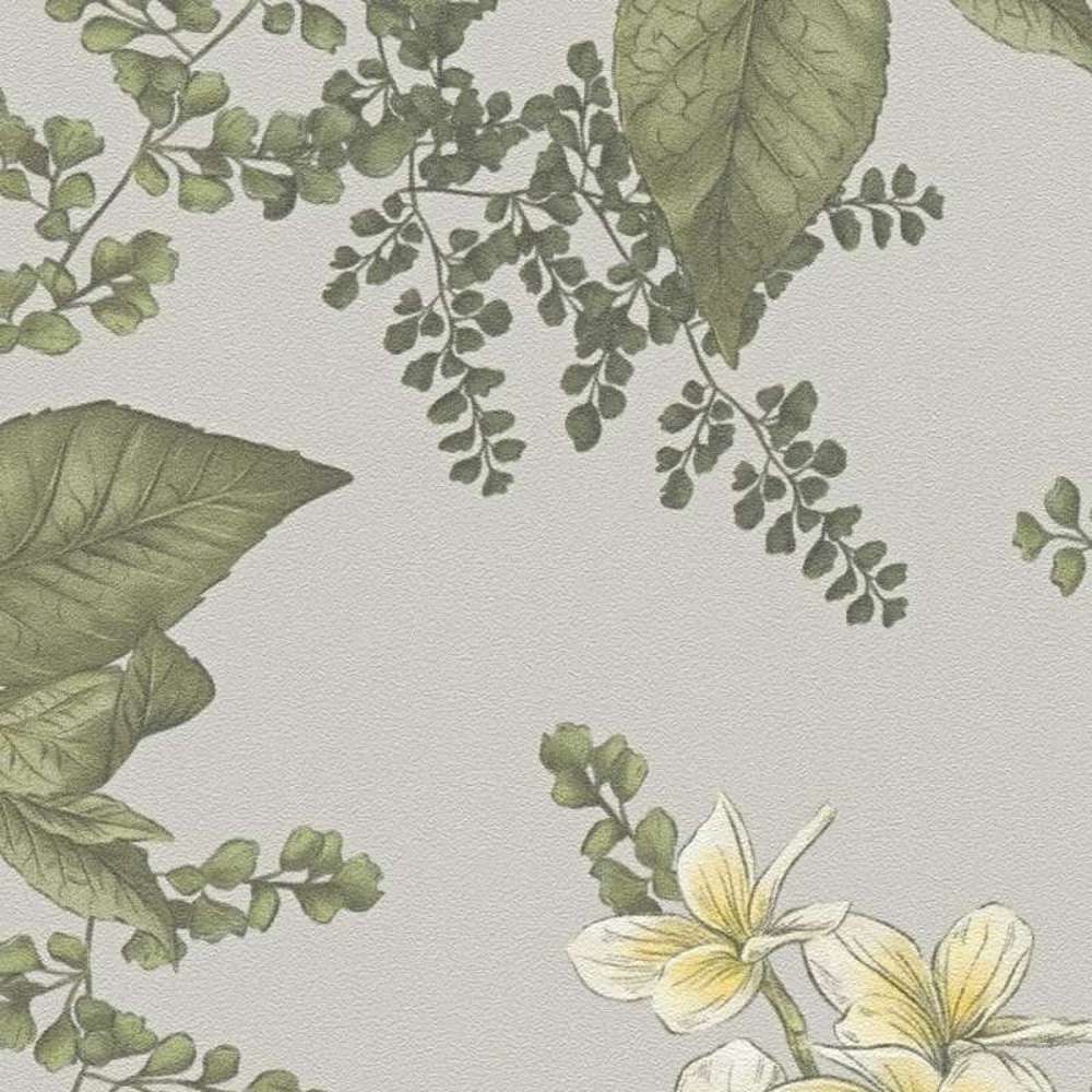 Drawn Into Nature - Flowers & Ferns botanical wallpaper AS Creation    