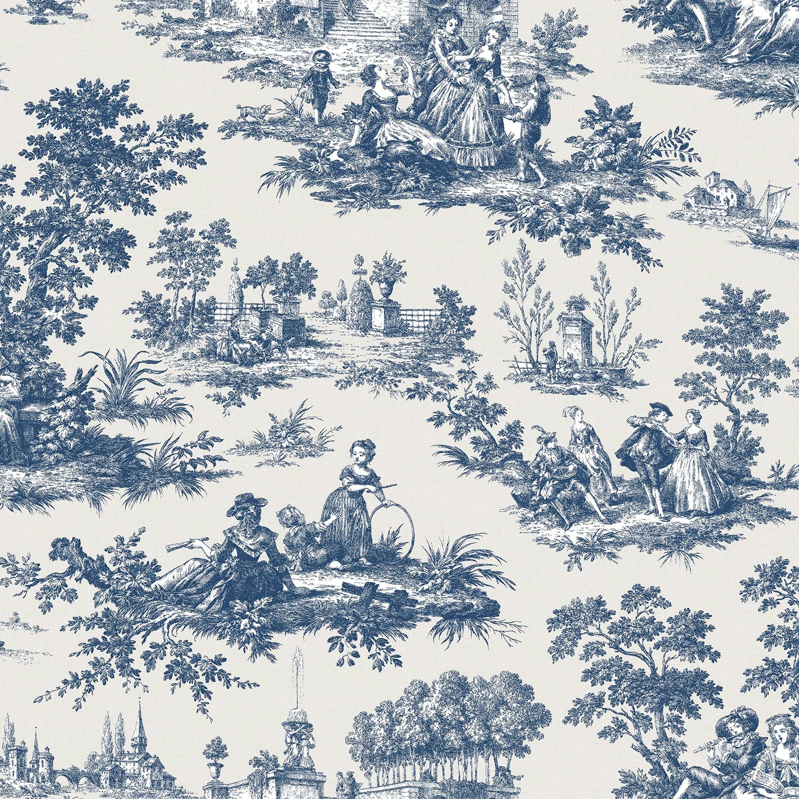 Blooming Garden - Artefact botanical wallpaper Parato Roll Dark Blue 84043