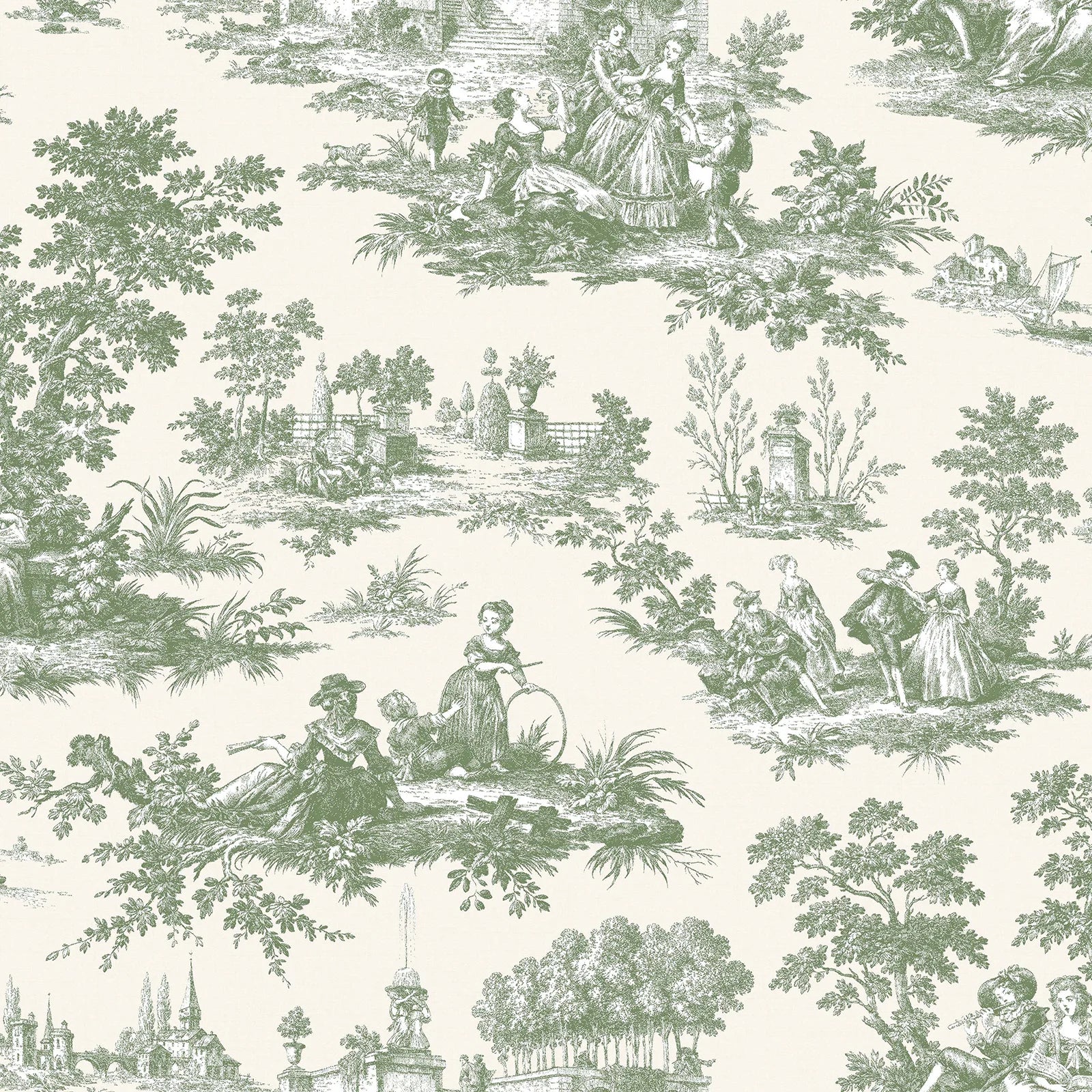 Blooming Garden - Artefact botanical wallpaper Parato Roll Green 84045