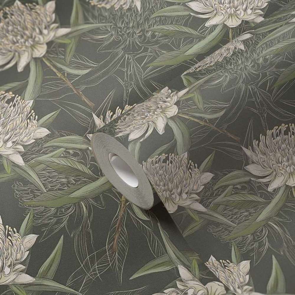 Drawn Into Nature - Full Bloom botanical wallpaper AS Creation    