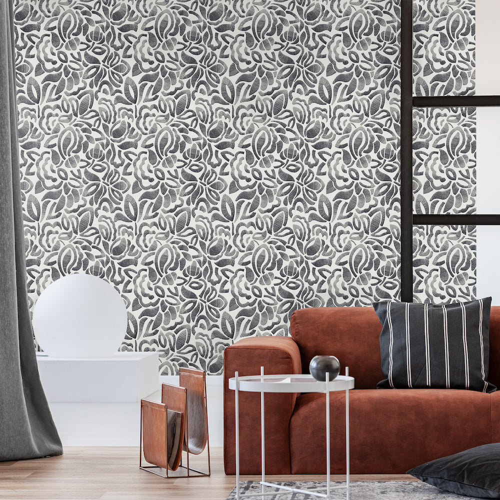 Salt & Pepper - Lana Flock botanical wallpaper Hohenberger    