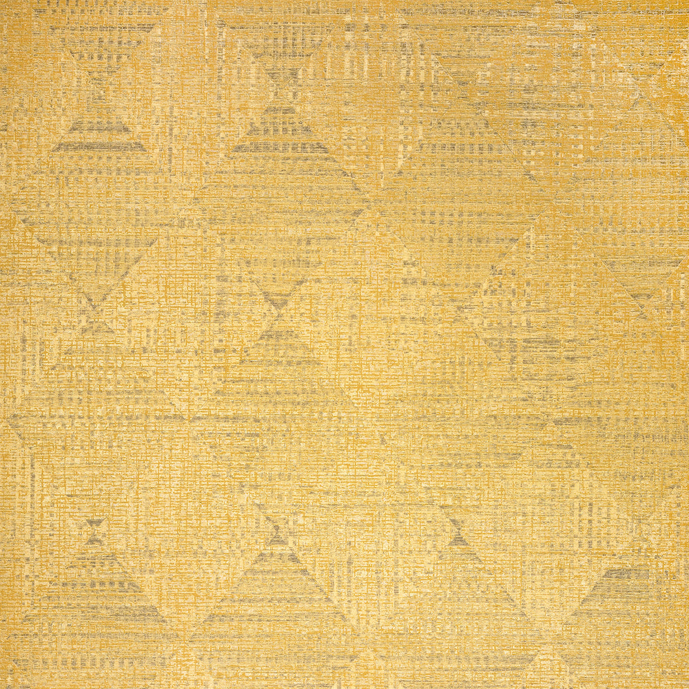 Salt & Pepper - Raffia geometric wallpaper Hohenberger Roll Dark Yellow  65344