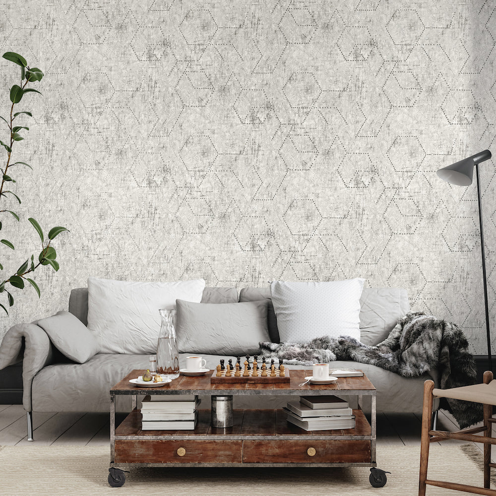 Divino - Luna Glass Beads geometric wallpaper Hohenberger    