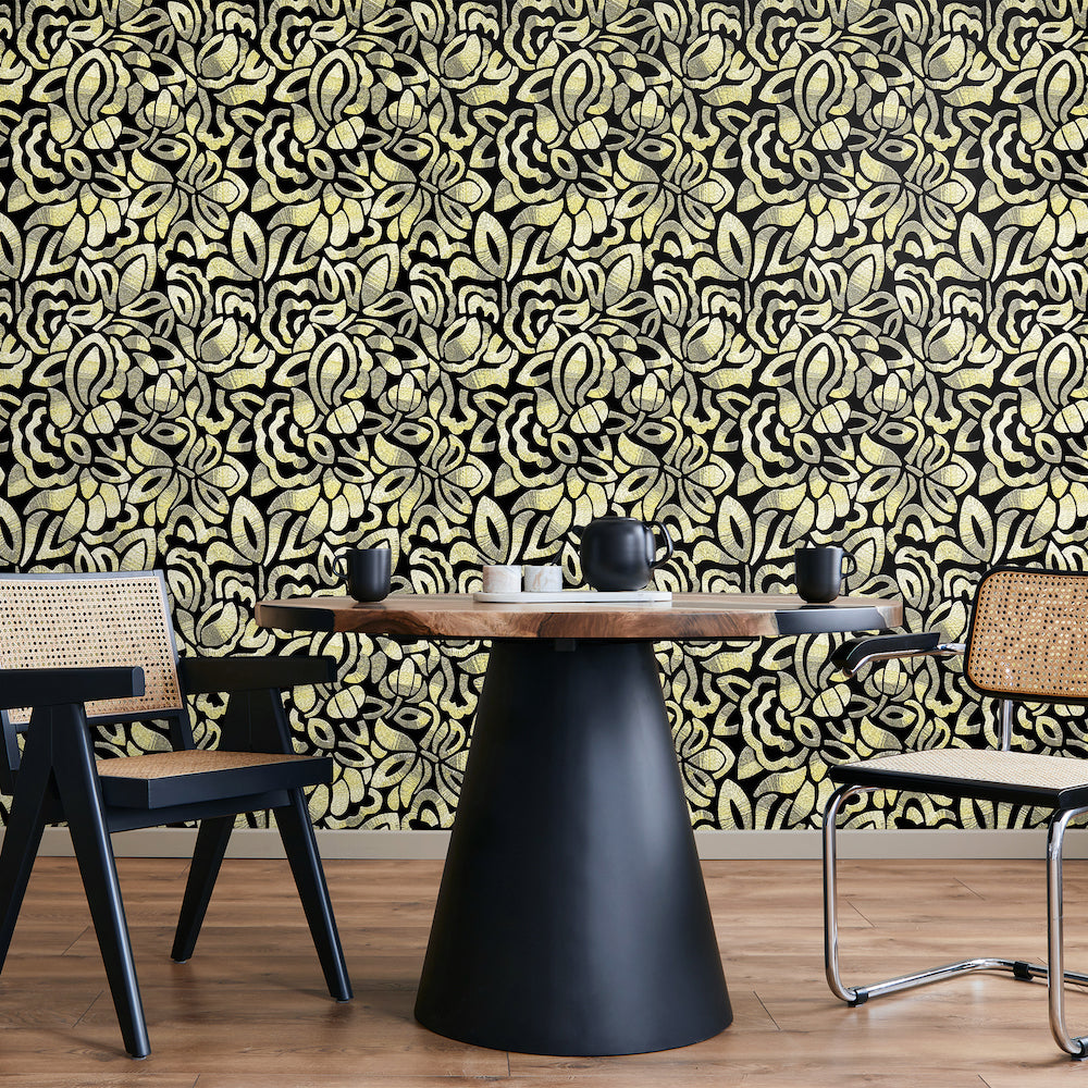 Salt & Pepper - Lana Flock botanical wallpaper Hohenberger    