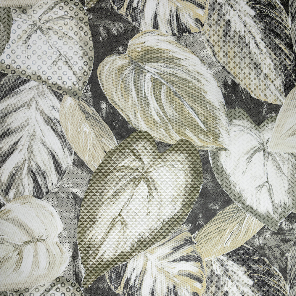 Salt & Pepper - Vita Glass Beads botanical wallpaper Hohenberger Roll Grey  81343