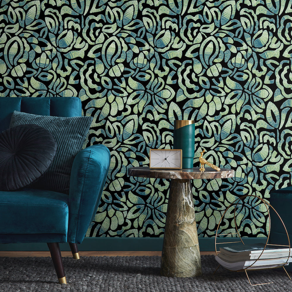 Salt & Pepper - Lana Flock botanical wallpaper Hohenberger    