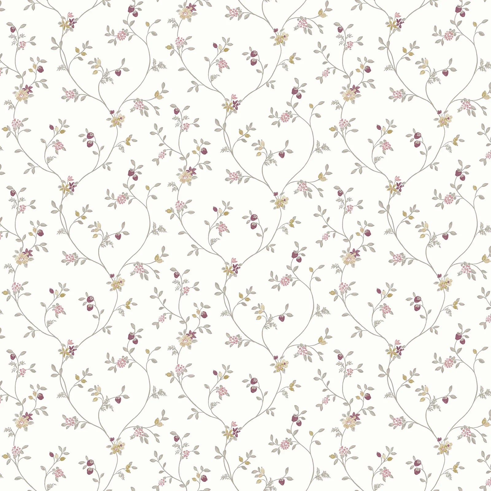 Fiori Country - Meadow botanical wallpaper Parato Roll Pink 12332