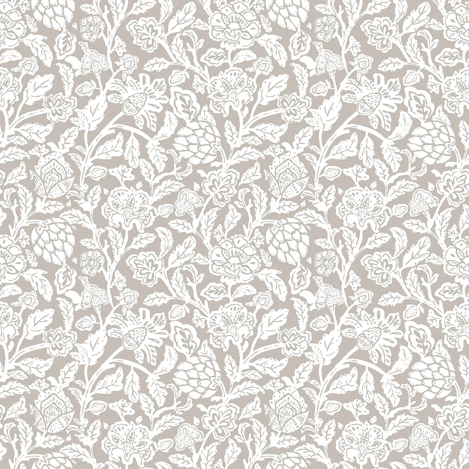 Fiori Country - Petunia botanical wallpaper Parato Roll Brown 12349