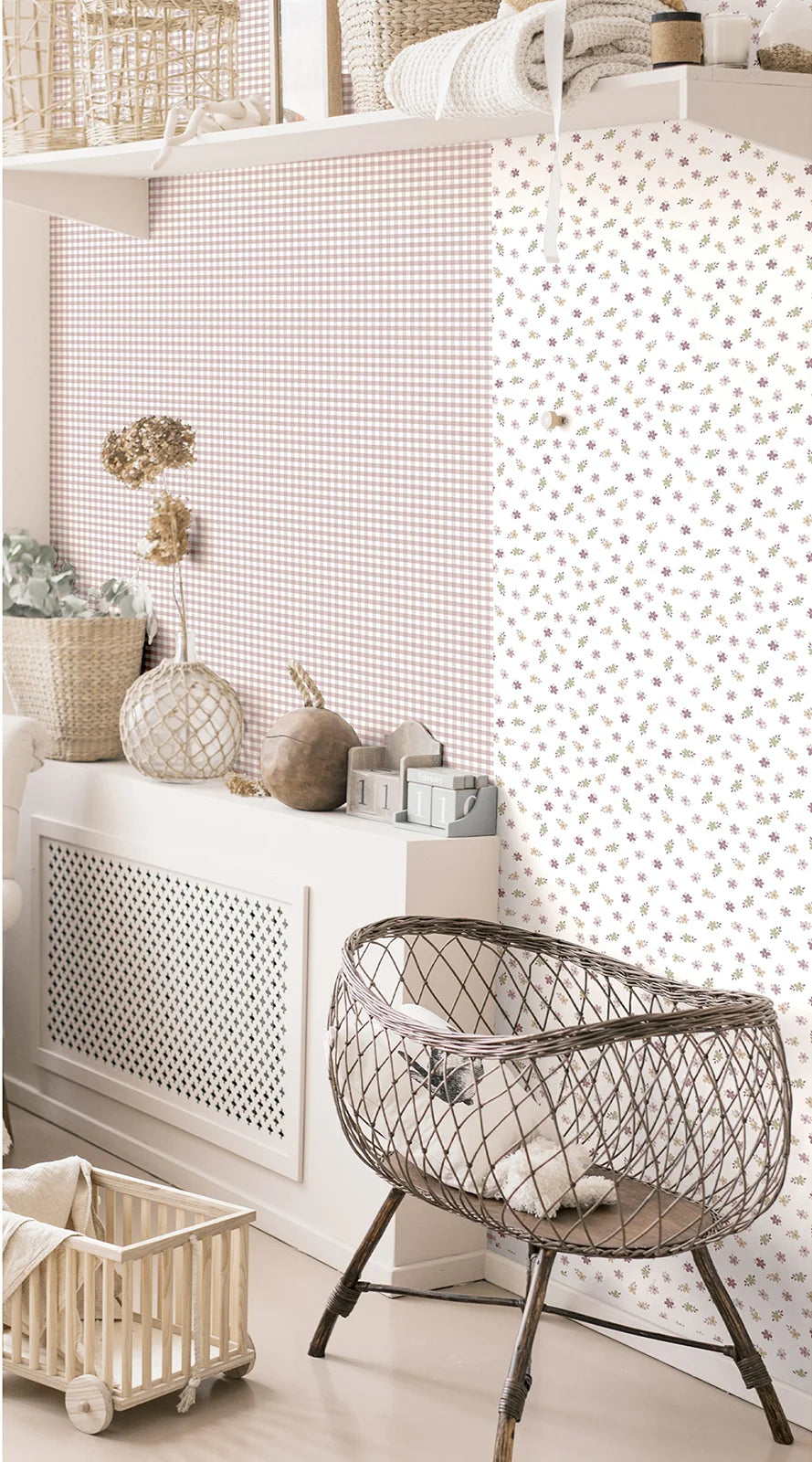 Happy - Gingham Grove kids wallpaper Parato