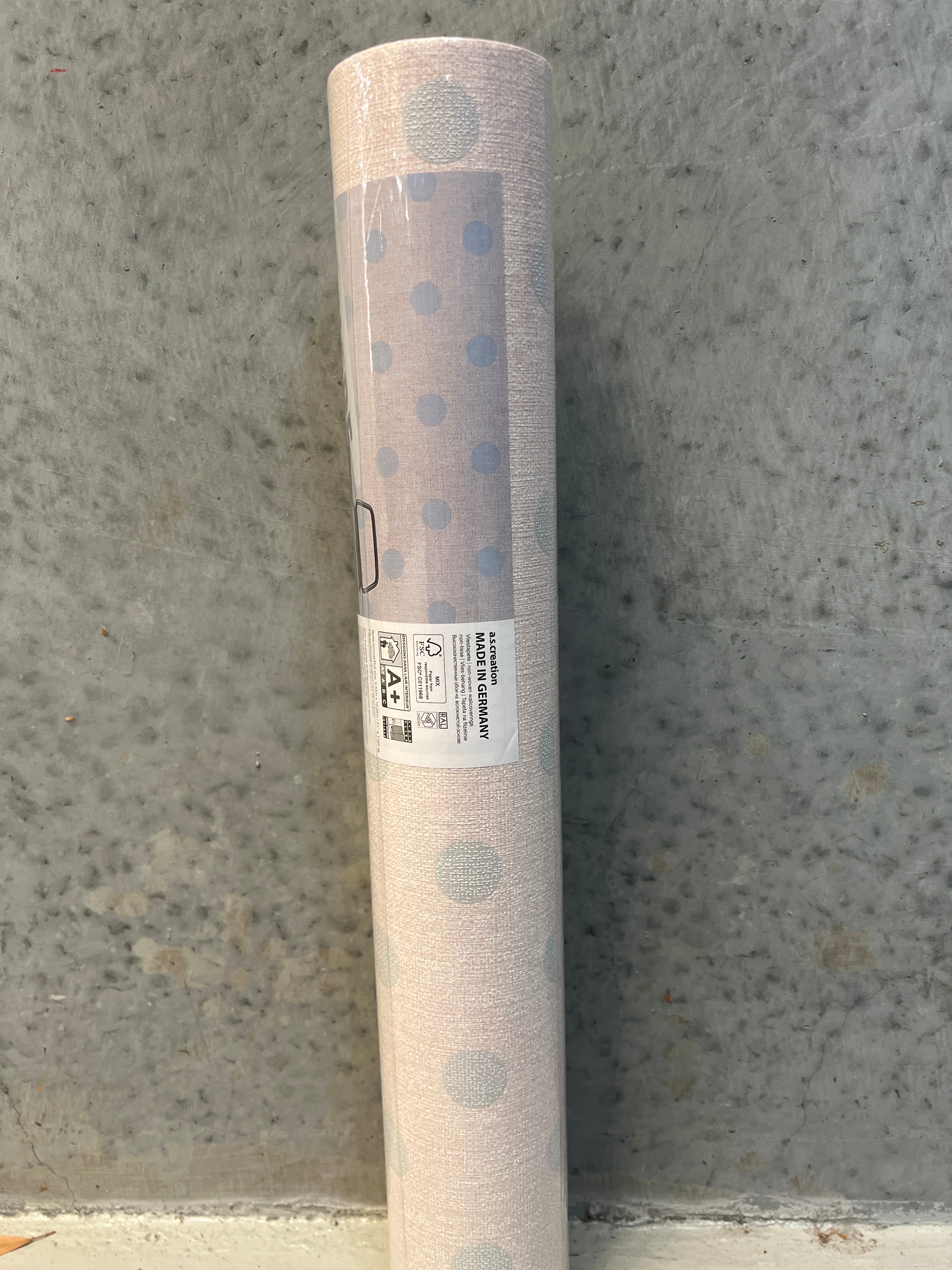 Grey Polka Dots on Pink - Stock Sale clearance eurowalls