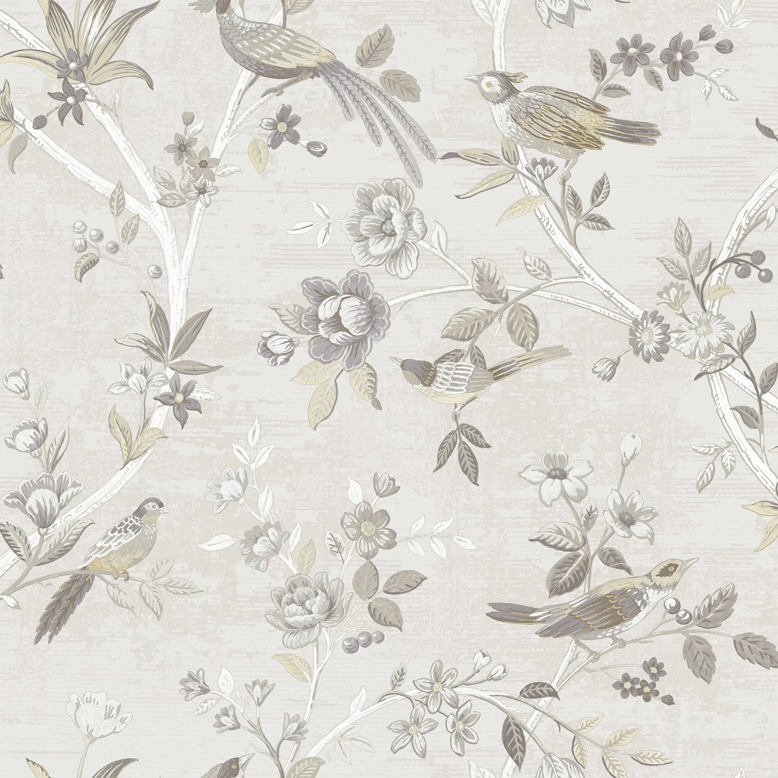 Thema - Jardin damask wallpaper Parato Roll White 28841