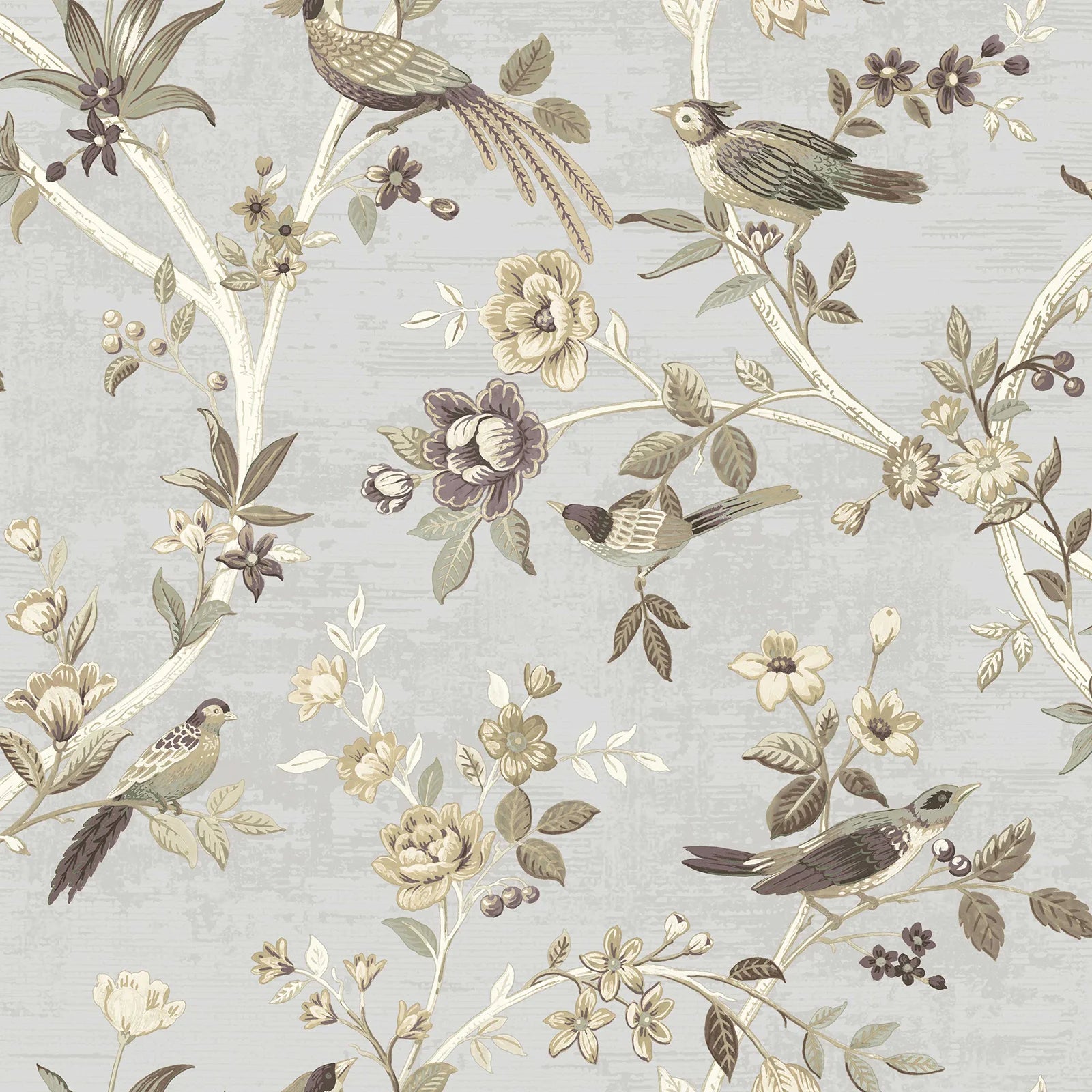 Thema - Jardin damask wallpaper Parato Roll Gray 28845