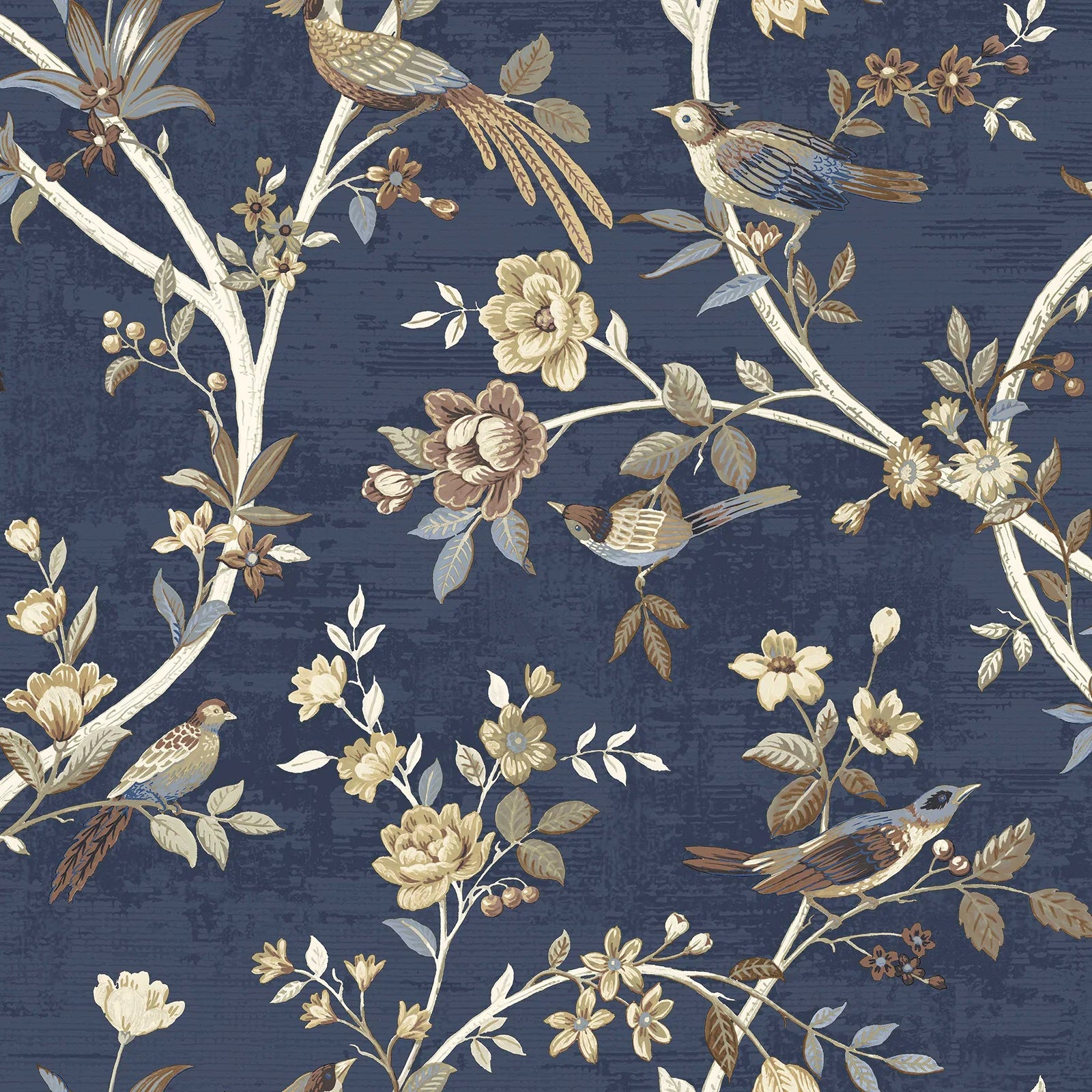 Thema - Jardin damask wallpaper Parato Roll Blue 28849