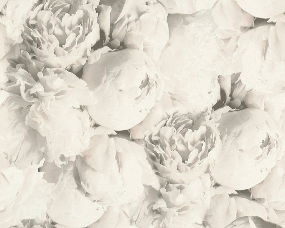 Neue Bude 2.0 - Sparkling Peonies botanical wallpaper AS Creation Roll Cream  373984