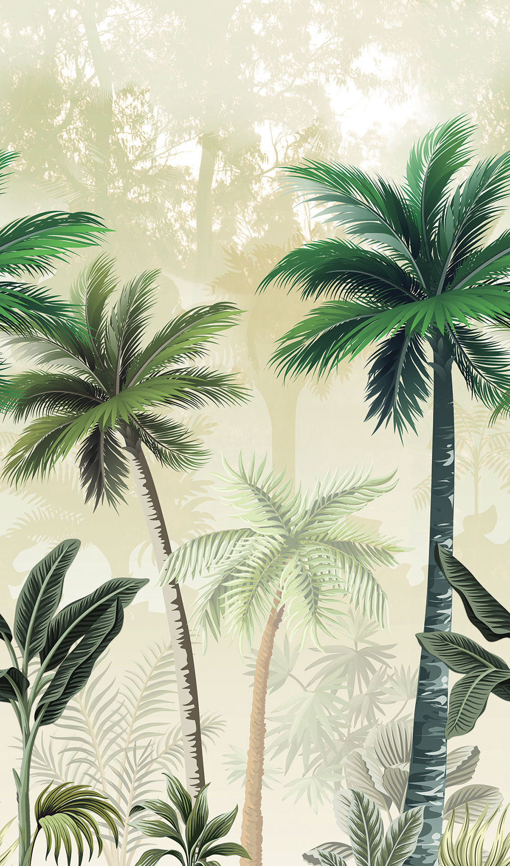 Smart Art Easy - Palm Trees smart walls Marburg Green   47202